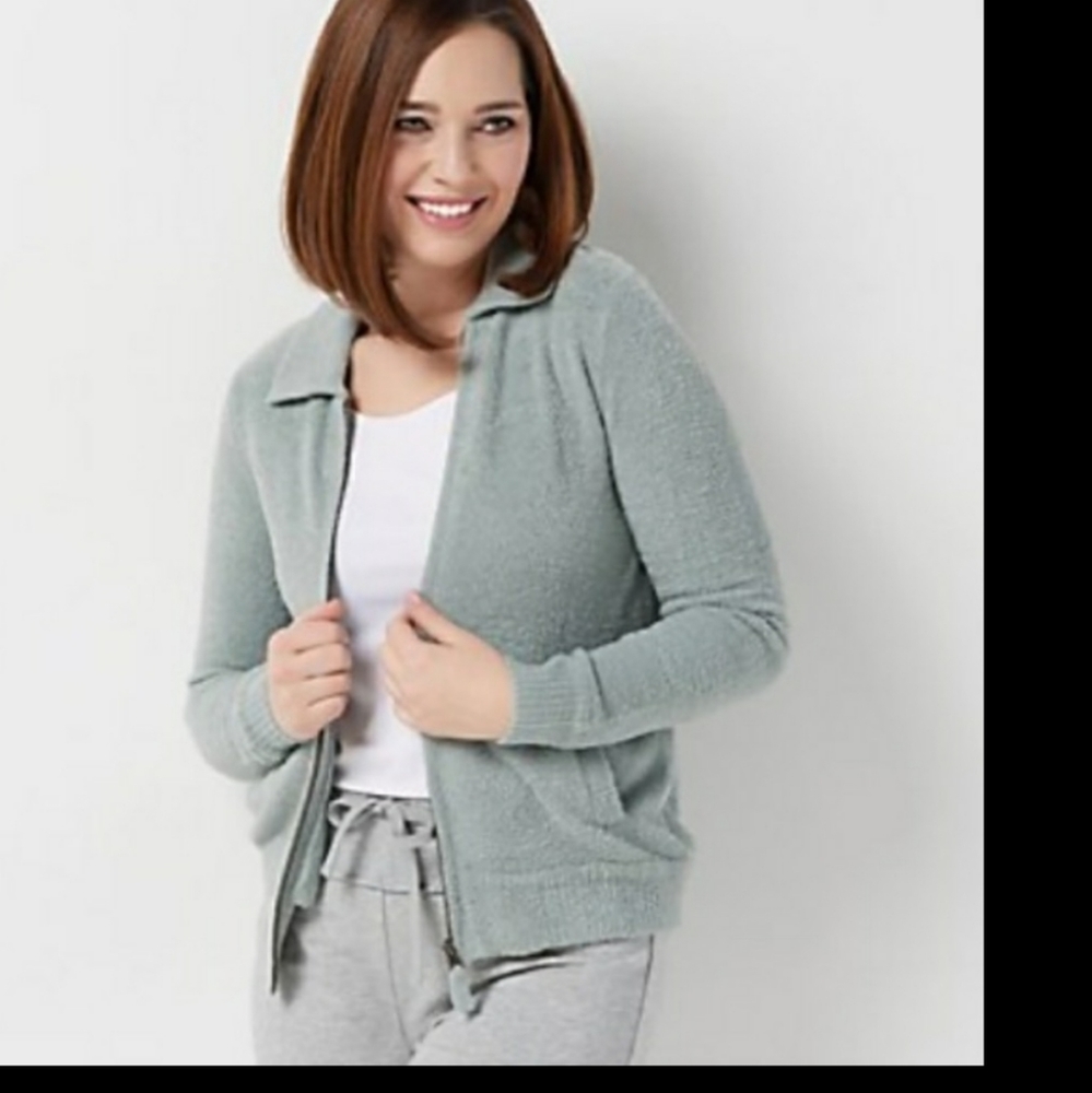 Barefoot Dreams zip cardigan sweater. Sz. S